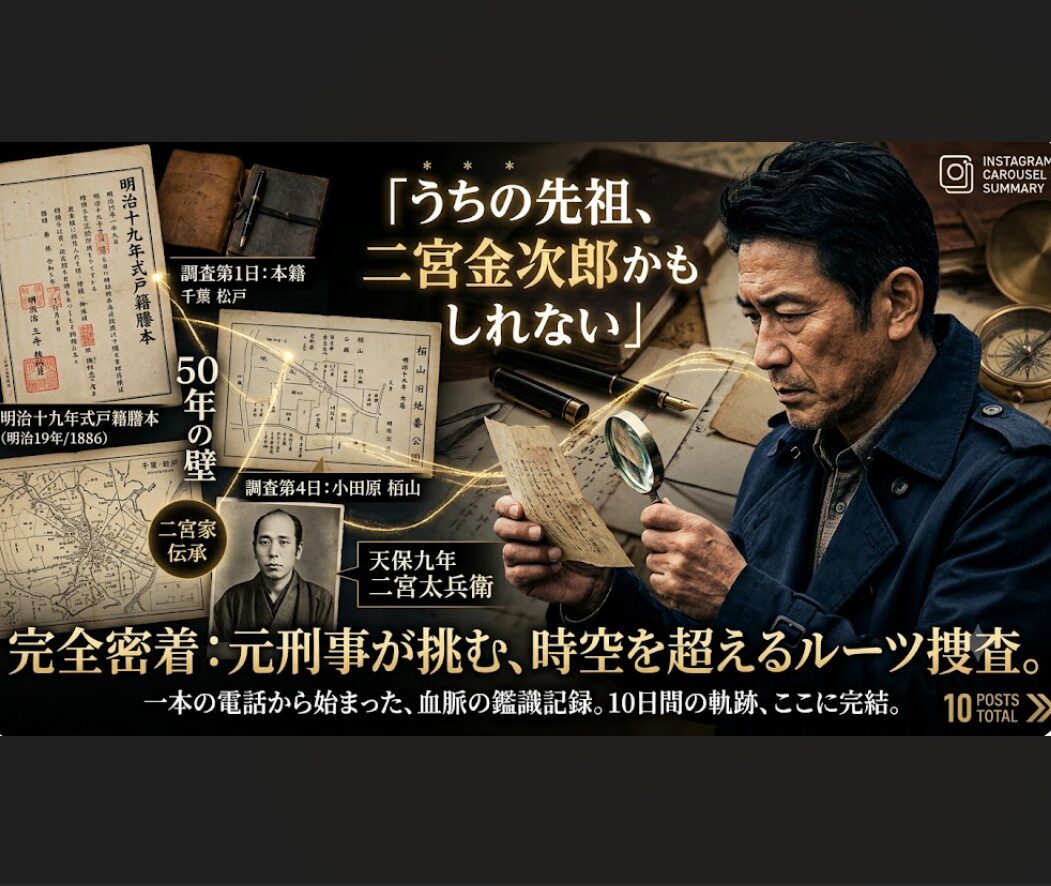 うちの先祖は「二宮金次郎」かもしれない　/ 元警視庁刑事が挑む、家系の真実