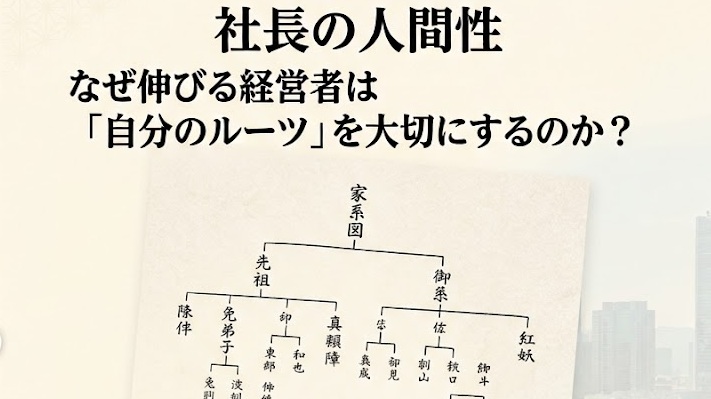 経営者の軸をつくる「ルーツの力」｜一族の歴史から紐解く、強固な経営と企業の未来